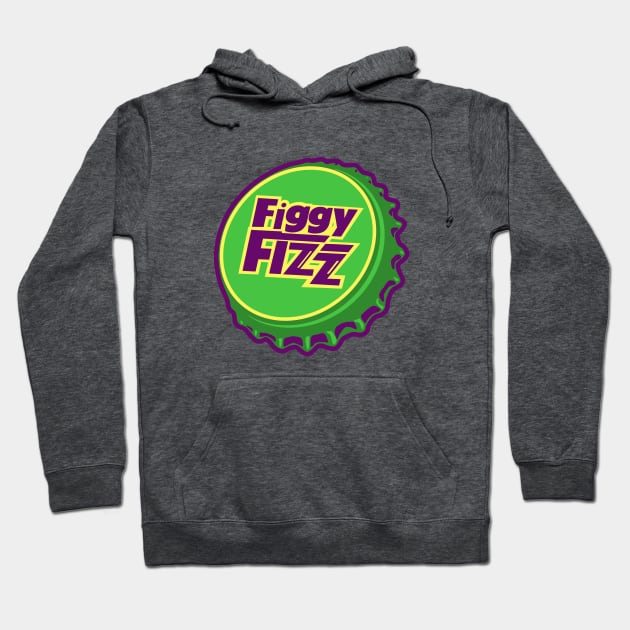 Retro Vintage Figgy Fizz Soda Bottlecap Hoodie by StudioPM71